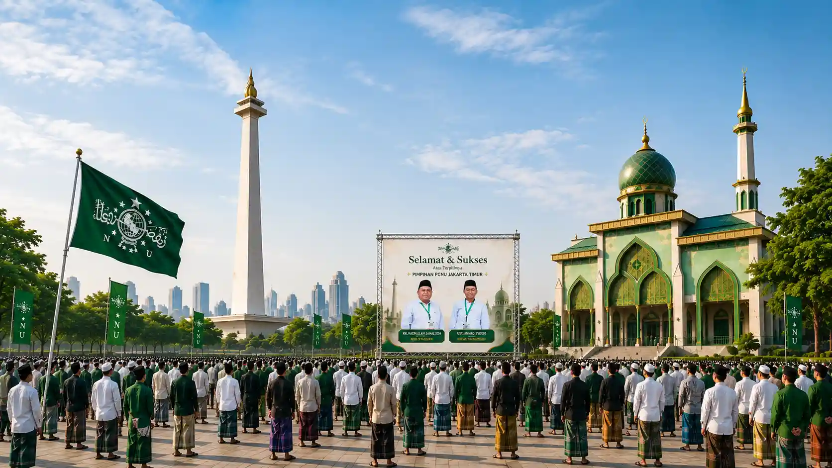 Kebersamaan pengurus dan warga PCNU Pengurus Cabang Kabupaten Karo